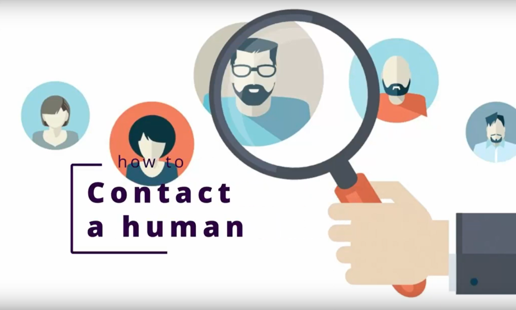 how to contact a human at the company after applying